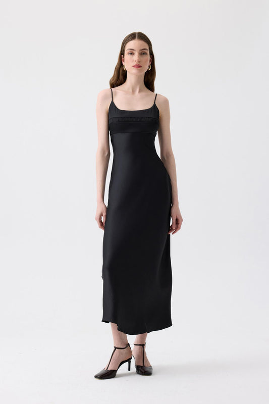 Back Strap Detail Long Dress