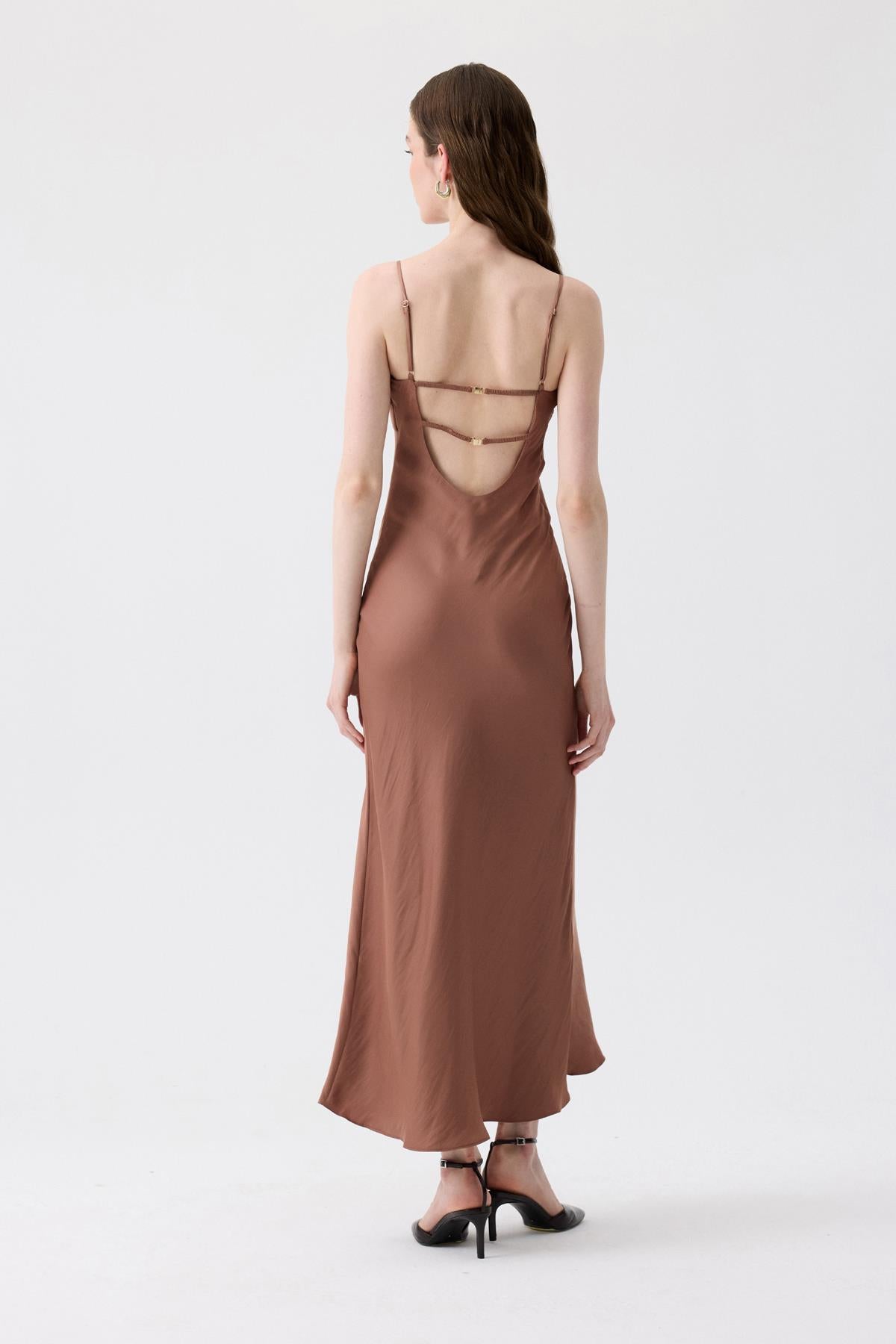 Back Strap Detail Long Dress