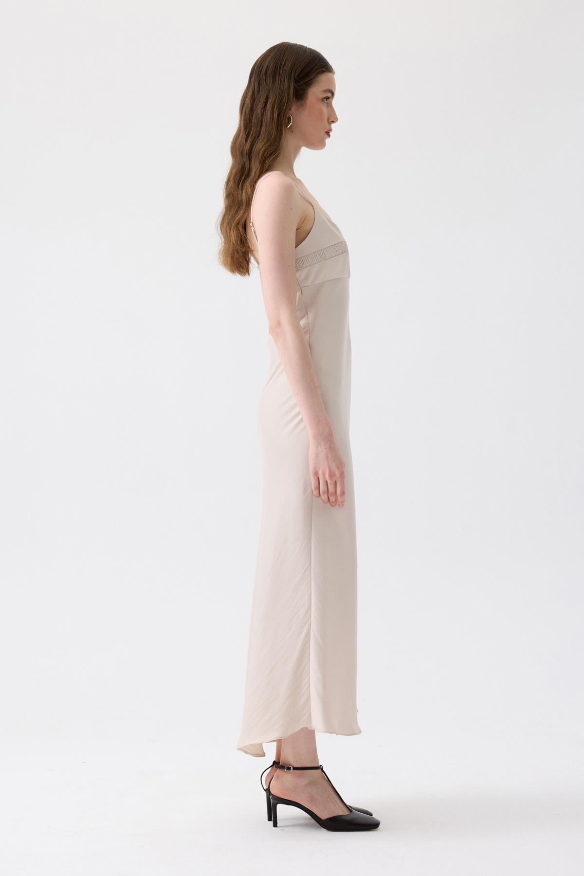 Back Strap Detail Long Dress