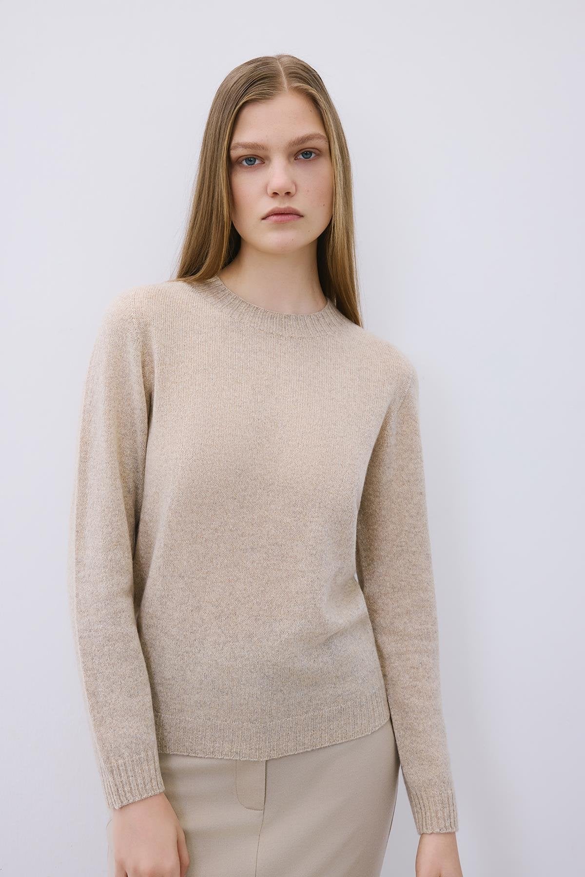 Cashmere Basic Knit Blouse
