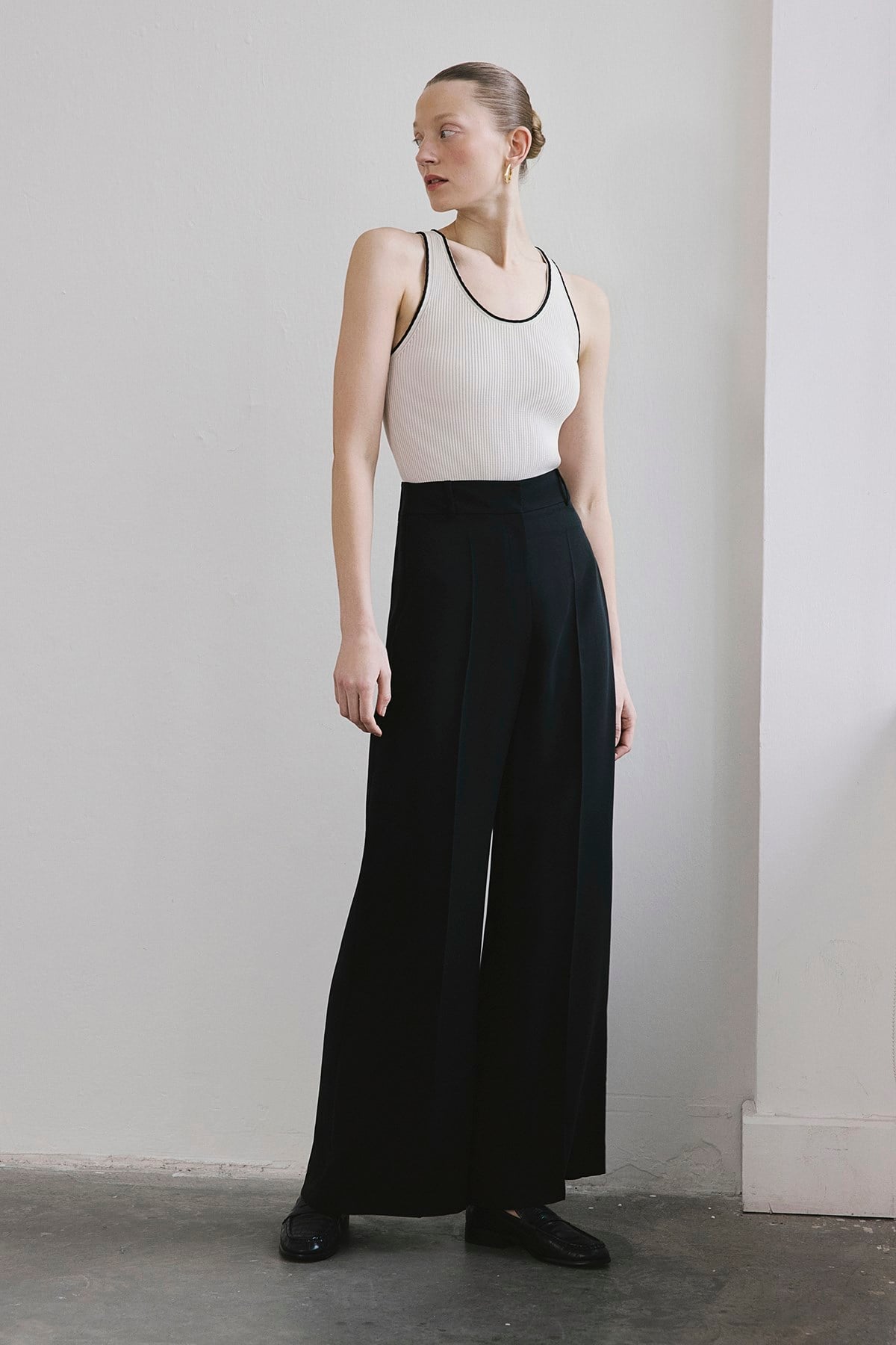 Belted Wide Leg Trousers