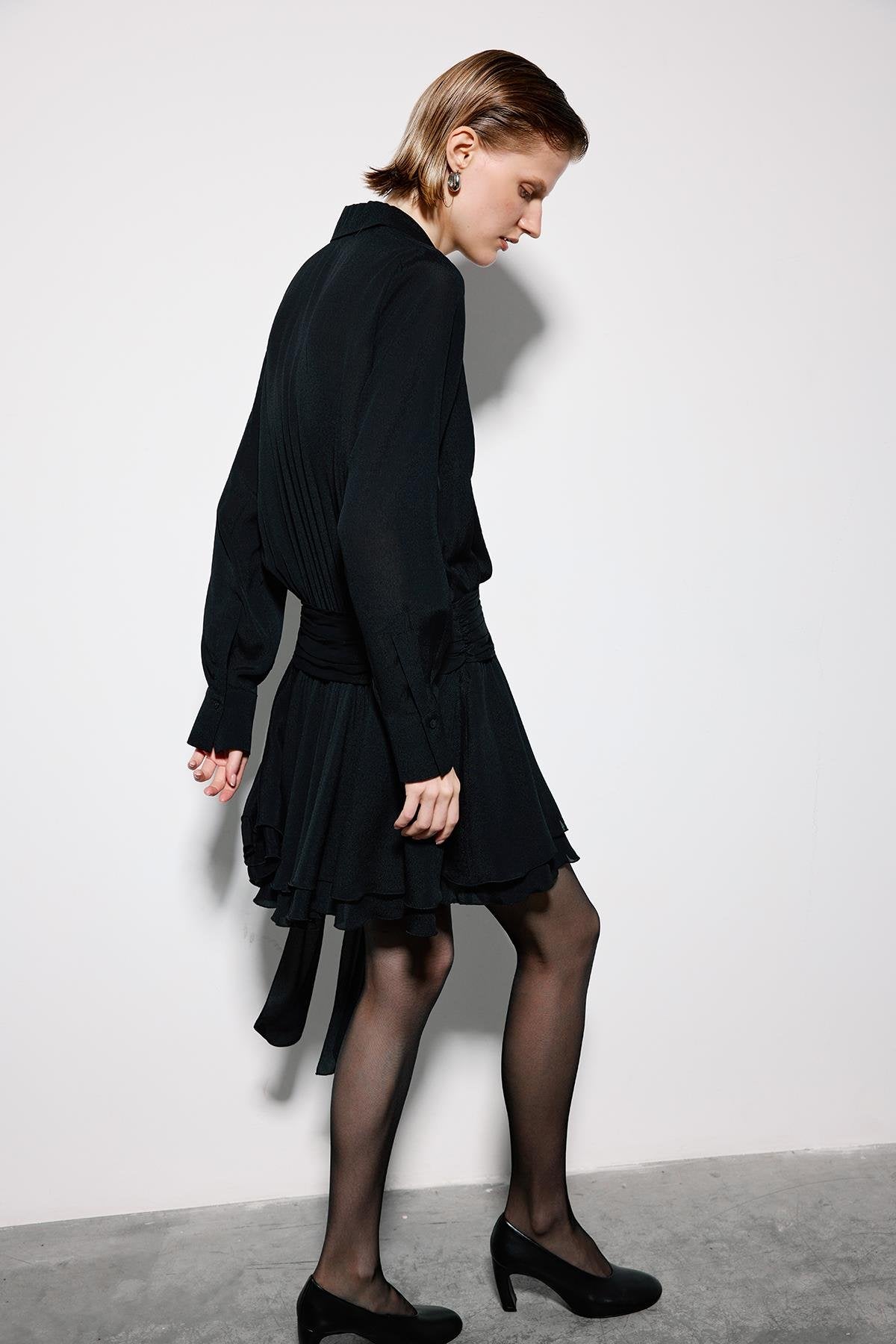 Mini Dress With Ruched Waist