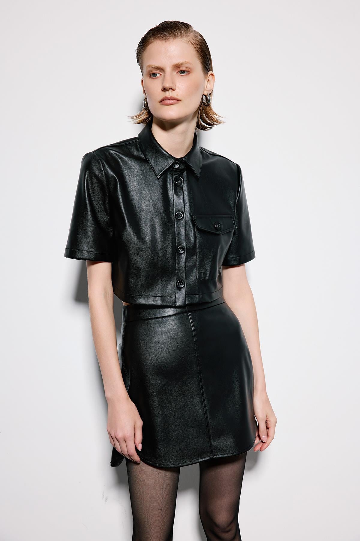 Mini Skirt With Stitch Detail