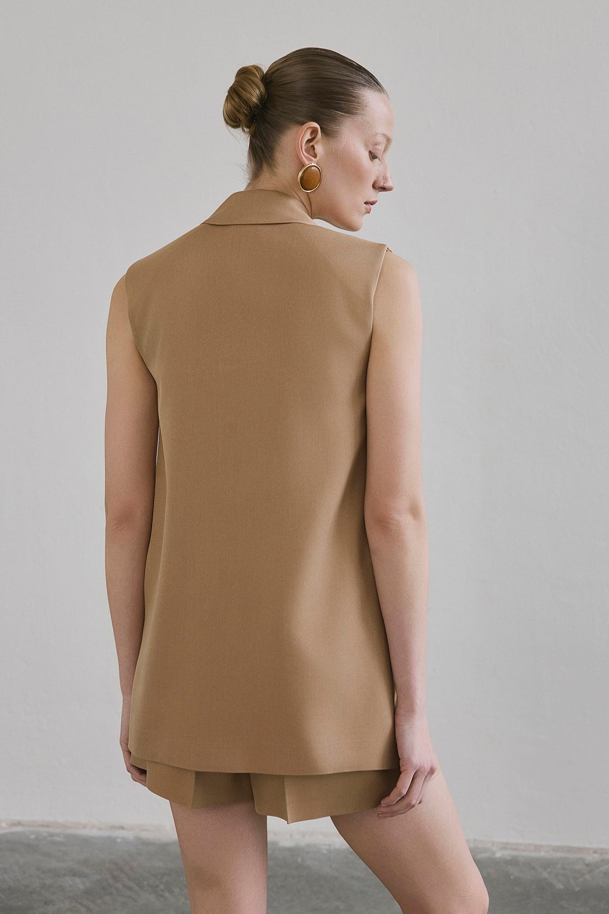 Button Front Side Pocket Vest