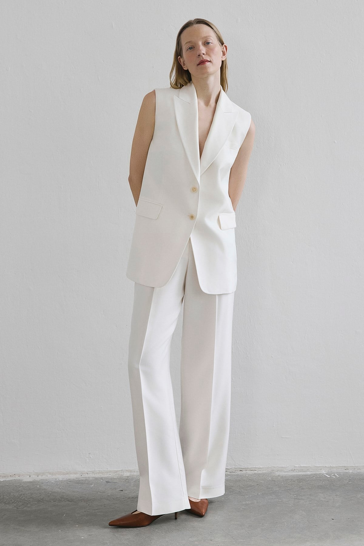 Button Front Side Pocket Vest