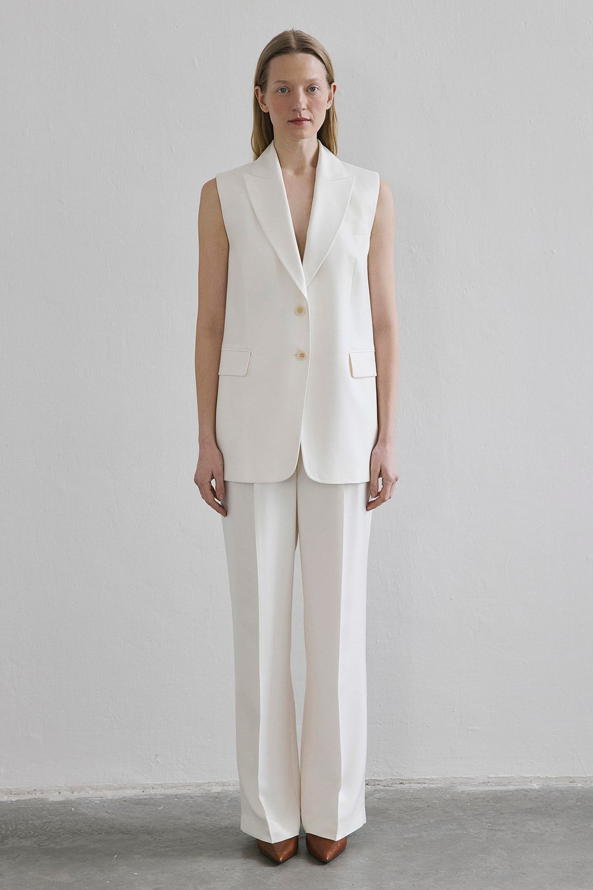 Button Front Side Pocket Vest
