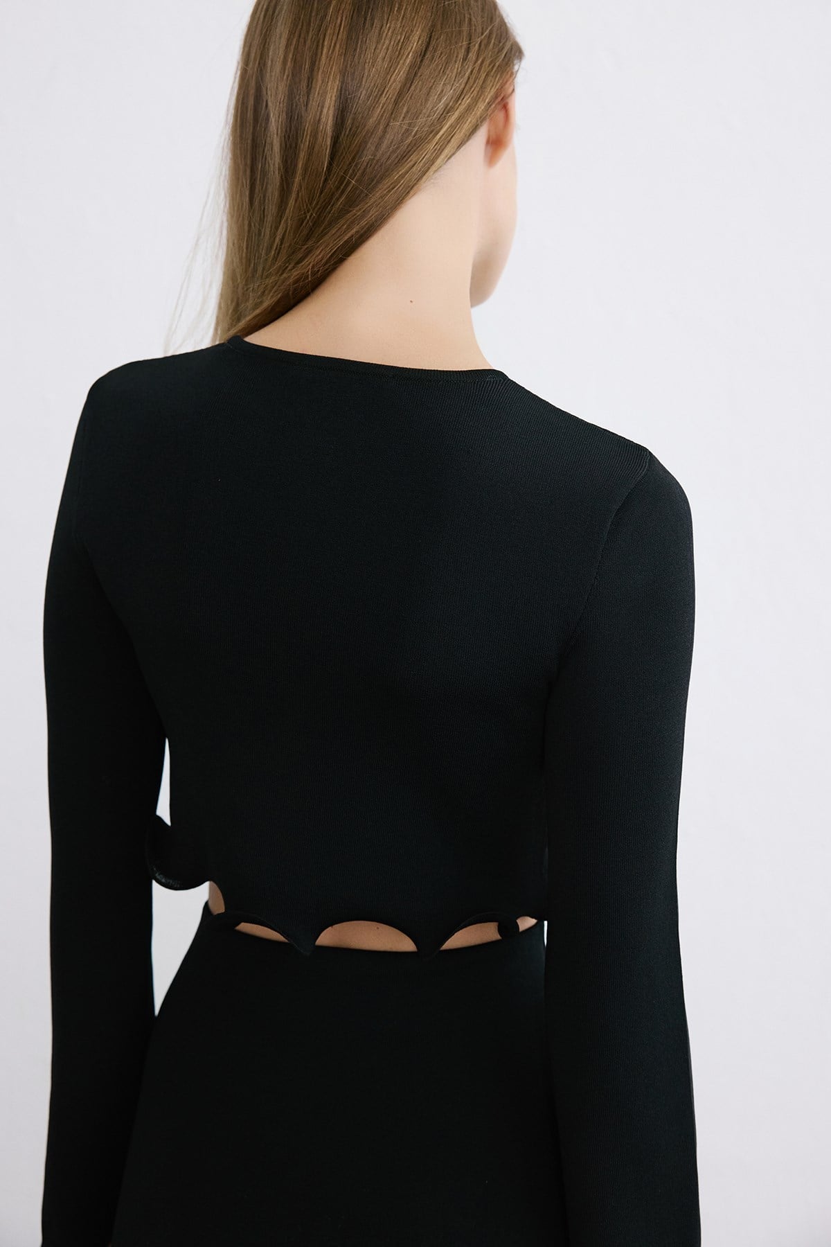 Crew Neck Knit Blouse