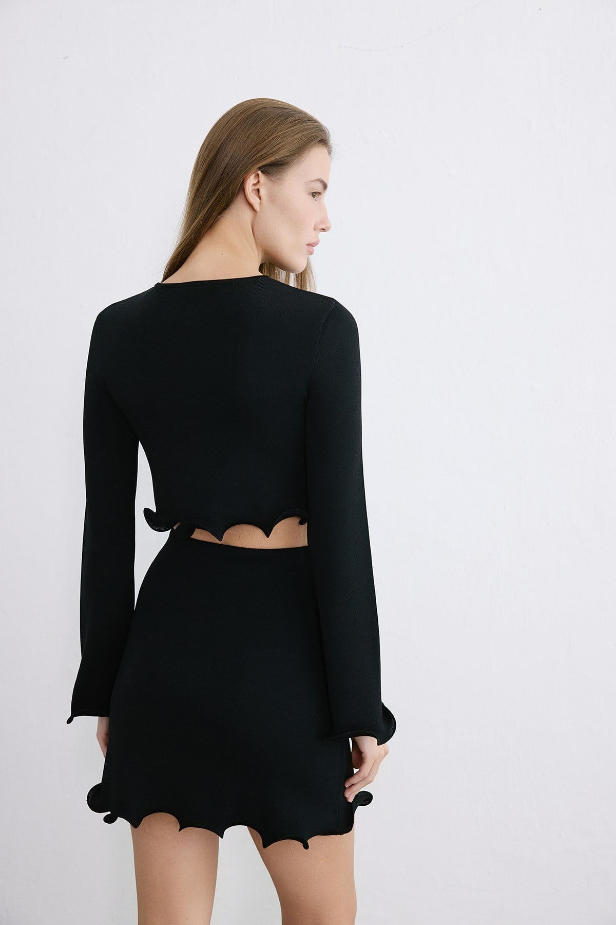 Crew Neck Knit Blouse