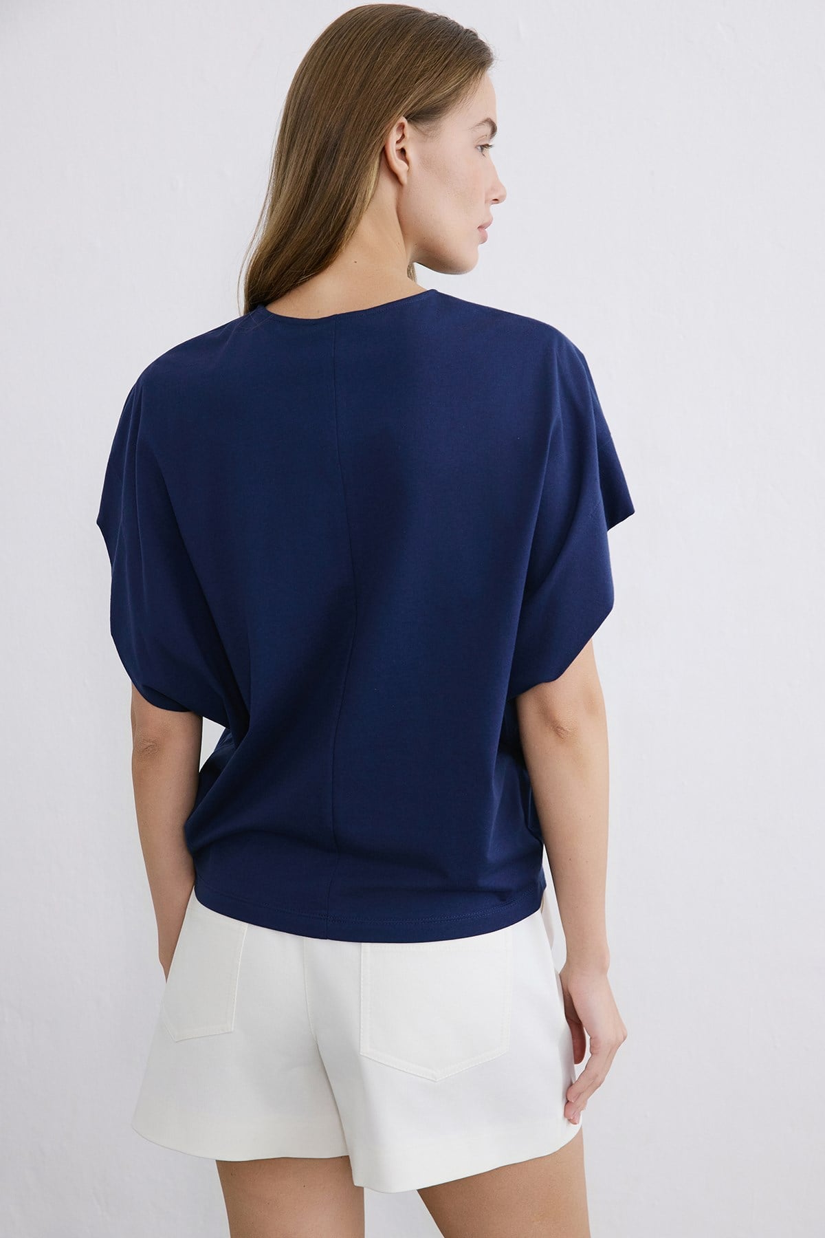 Crew Neck Knit Powder T-shirt