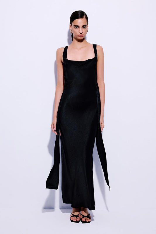 Cross Back Detailed Midi Dress