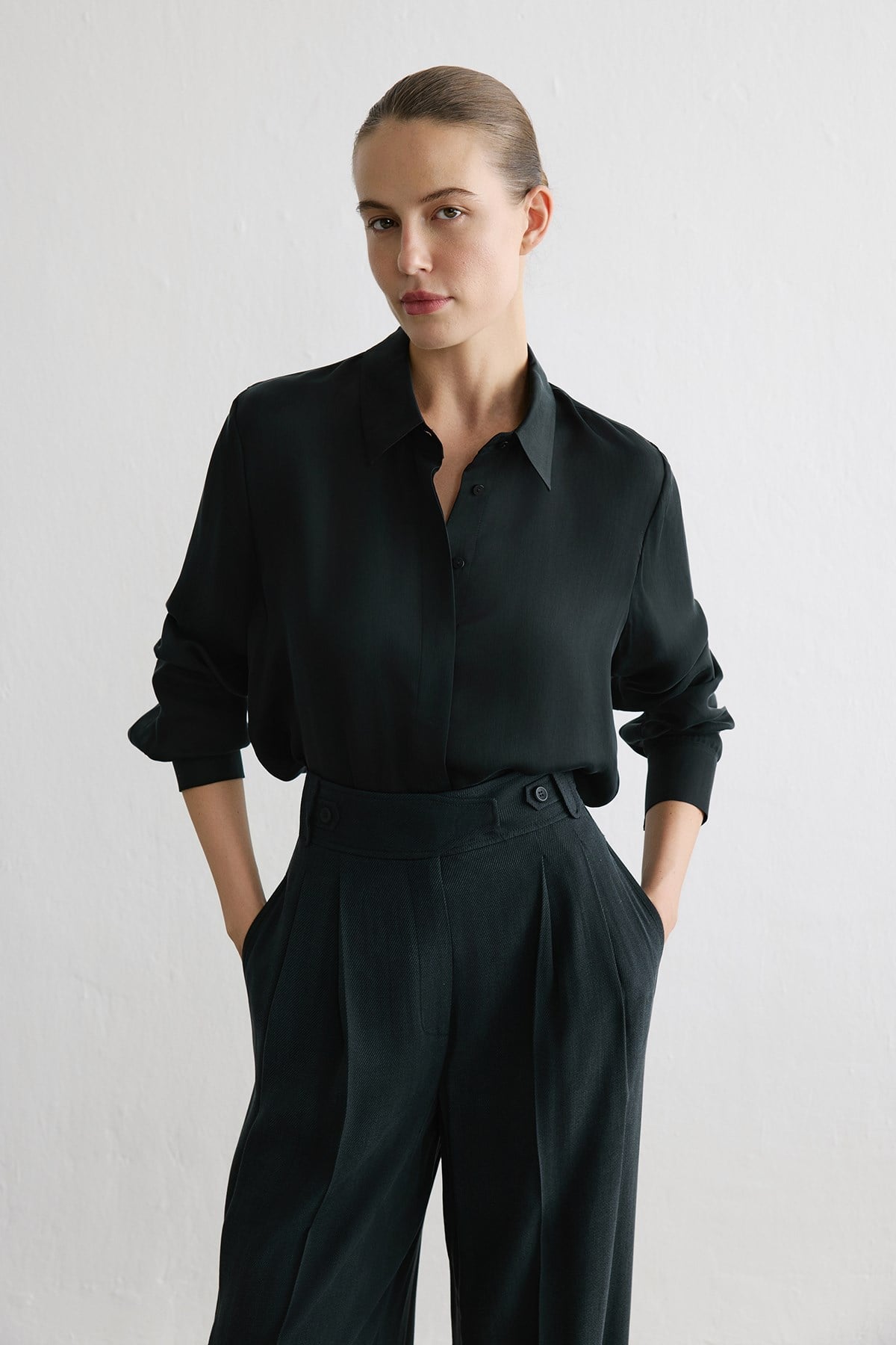 Cuffed Long Sleeve Shirt