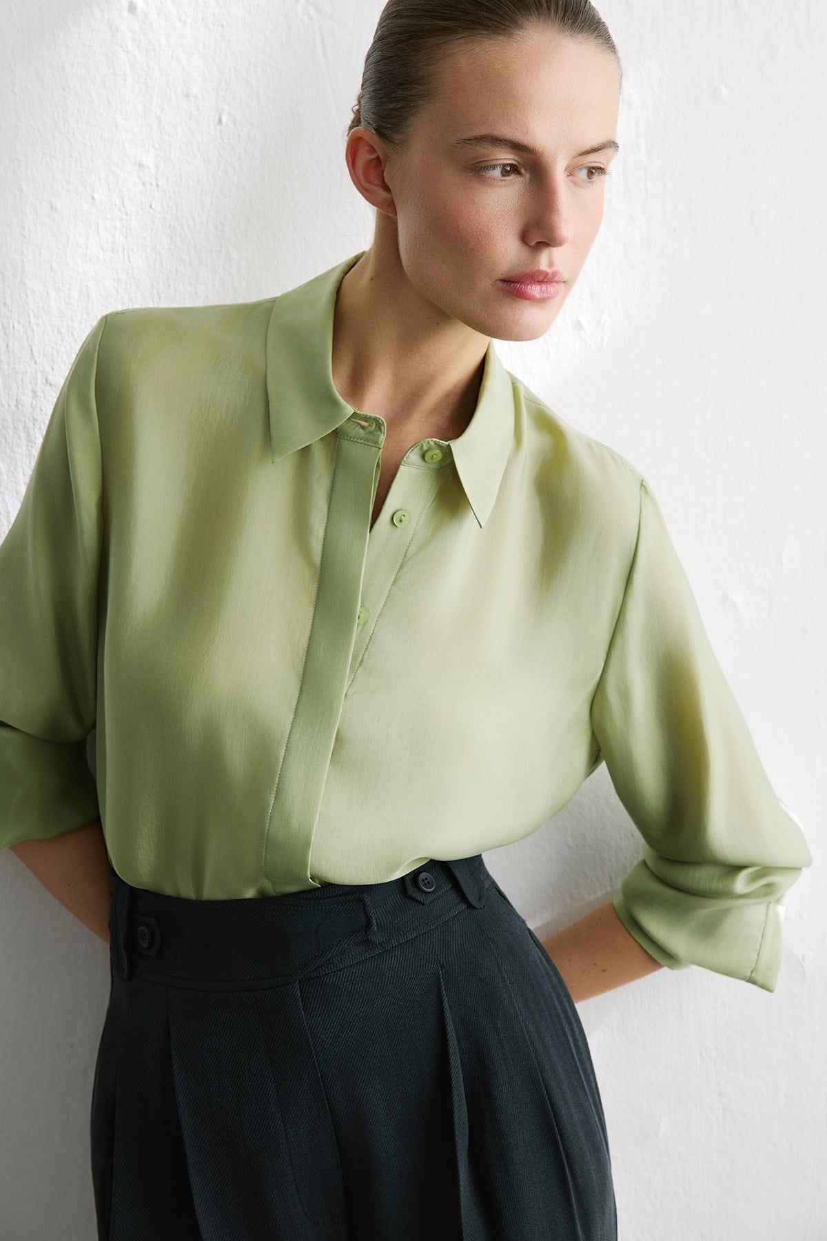 Cuffed Long Sleeve Shirt