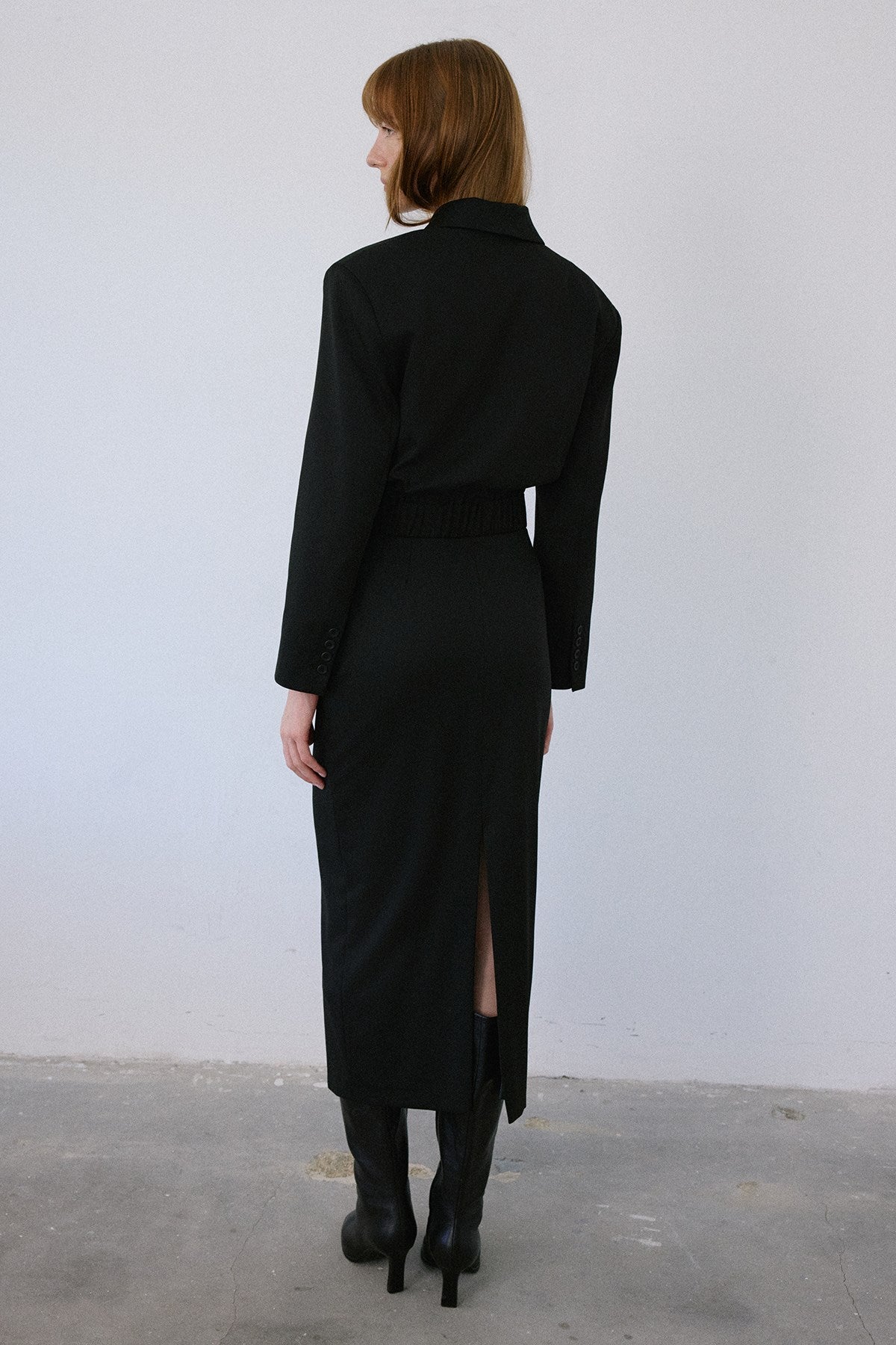 Double Breasted Lined Short Cut Blazer