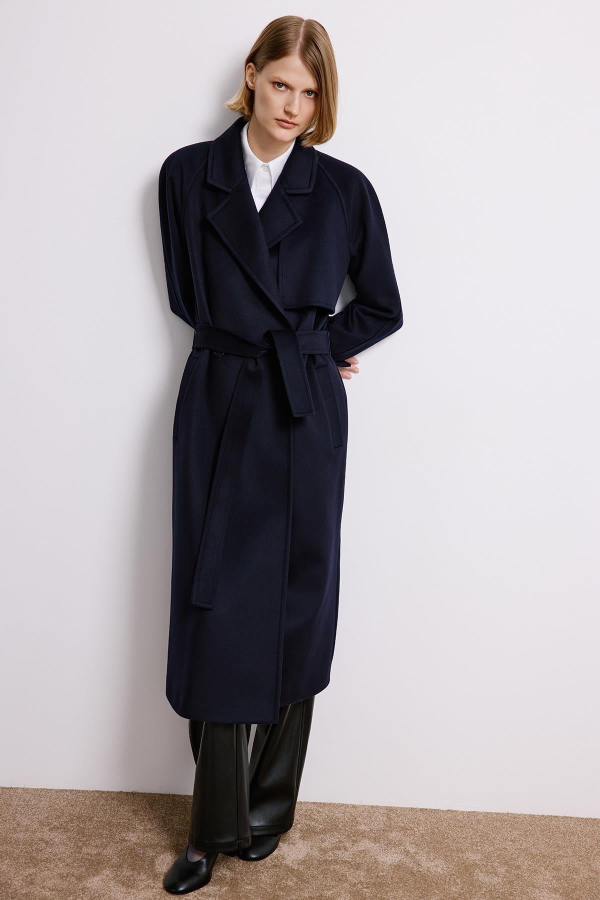 Double-Breasted Long Sleeve Coat