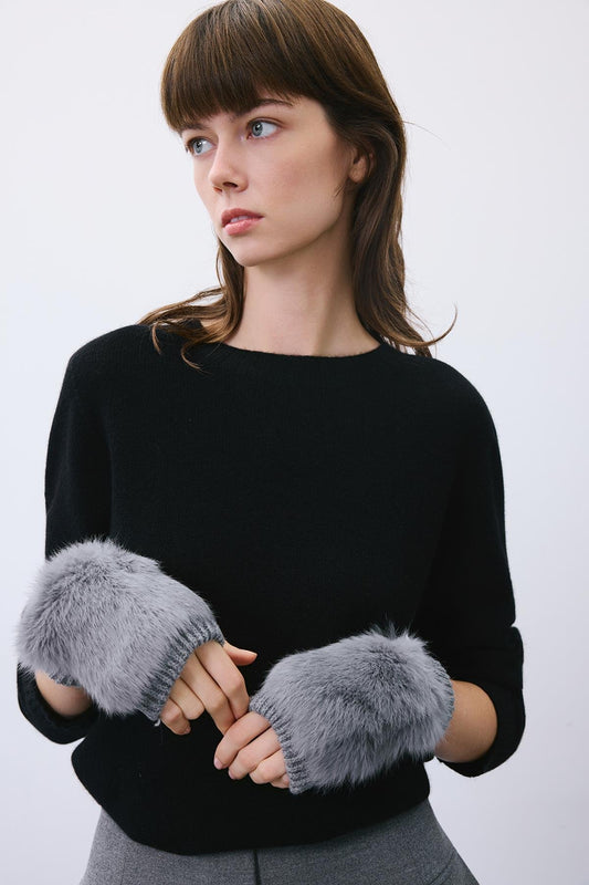Fluffy Knit Gloves