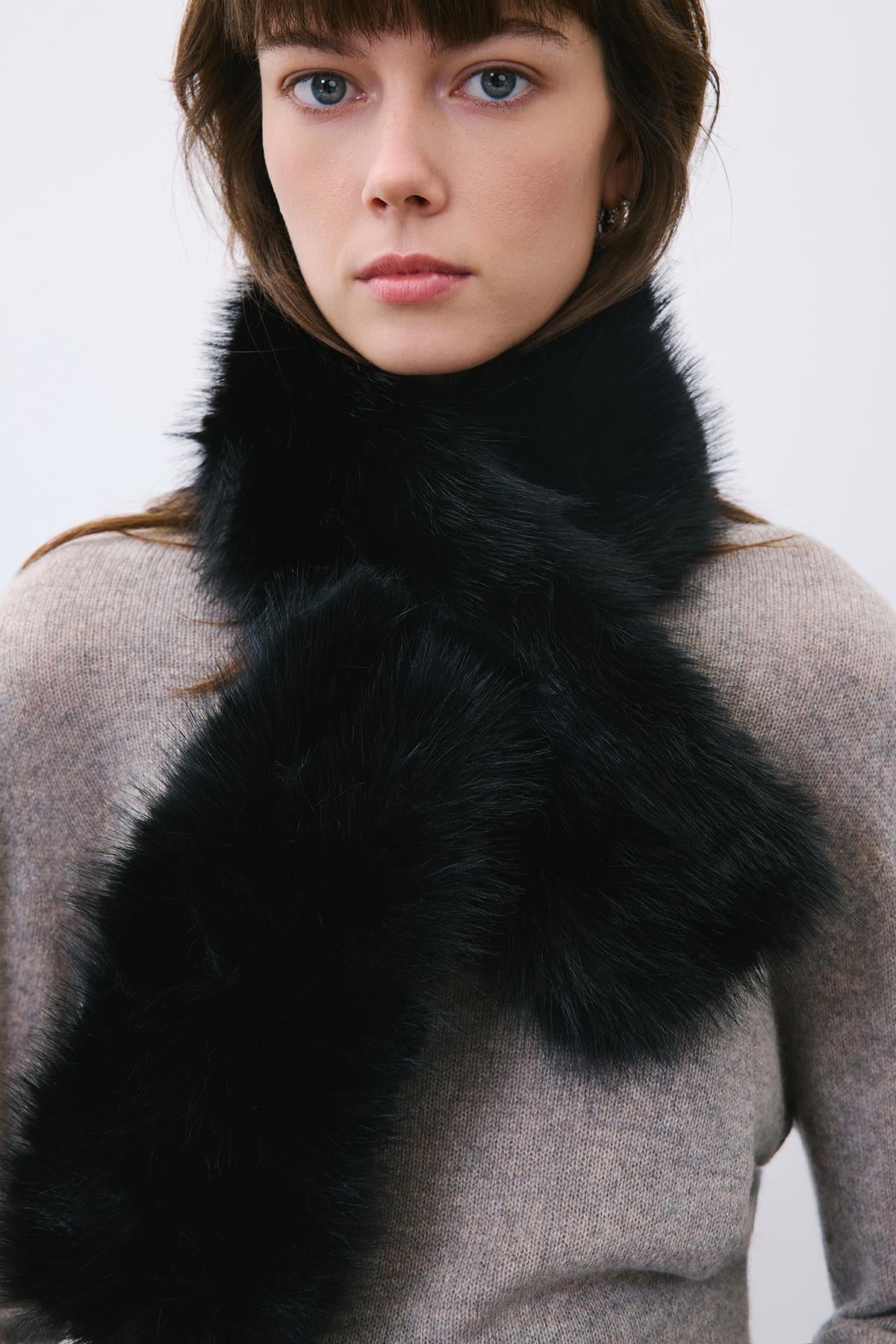 Fluffy Mink Faux Fur Neck Warmer