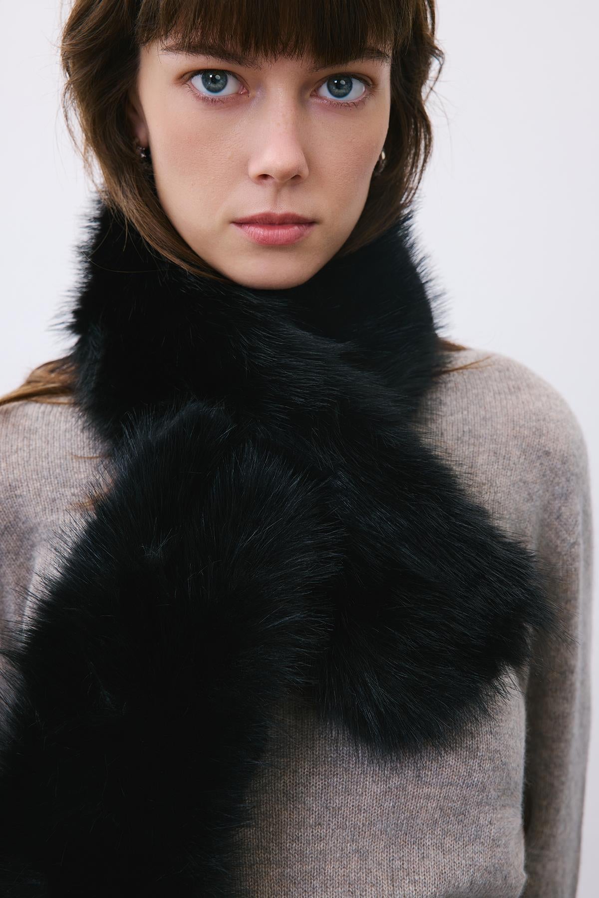 Fluffy Mink Faux Fur Neck Warmer
