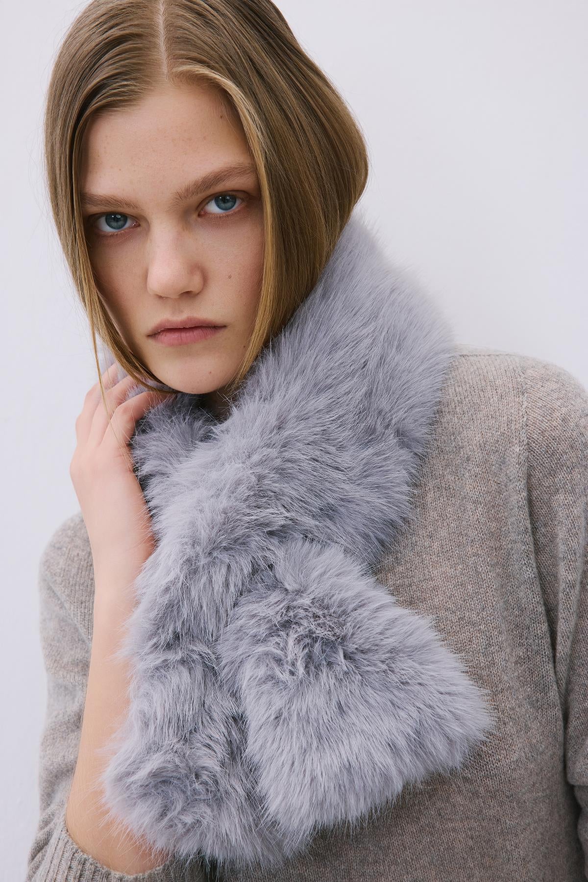 Fluffy Mink Faux Fur Neck Warmer