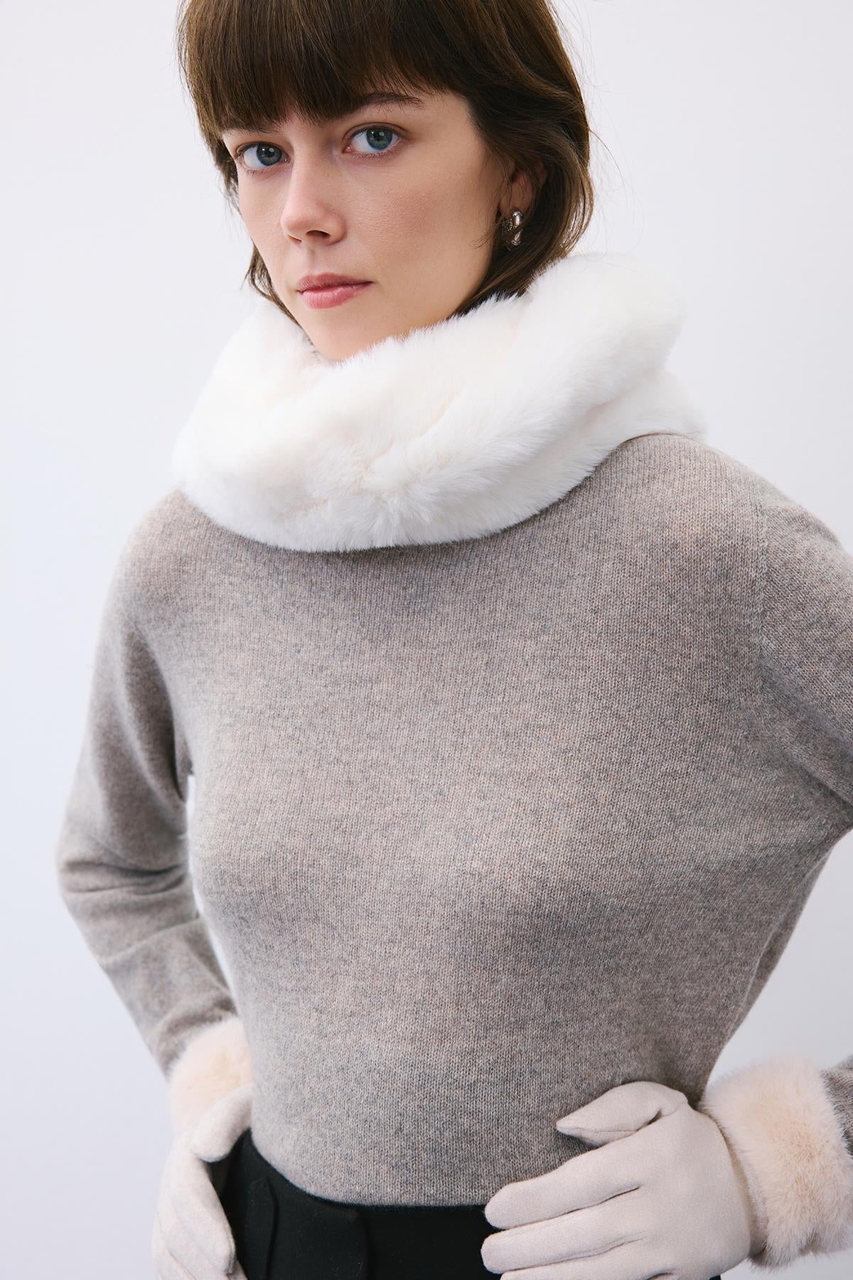 Fluffy Faux Fur Scarf