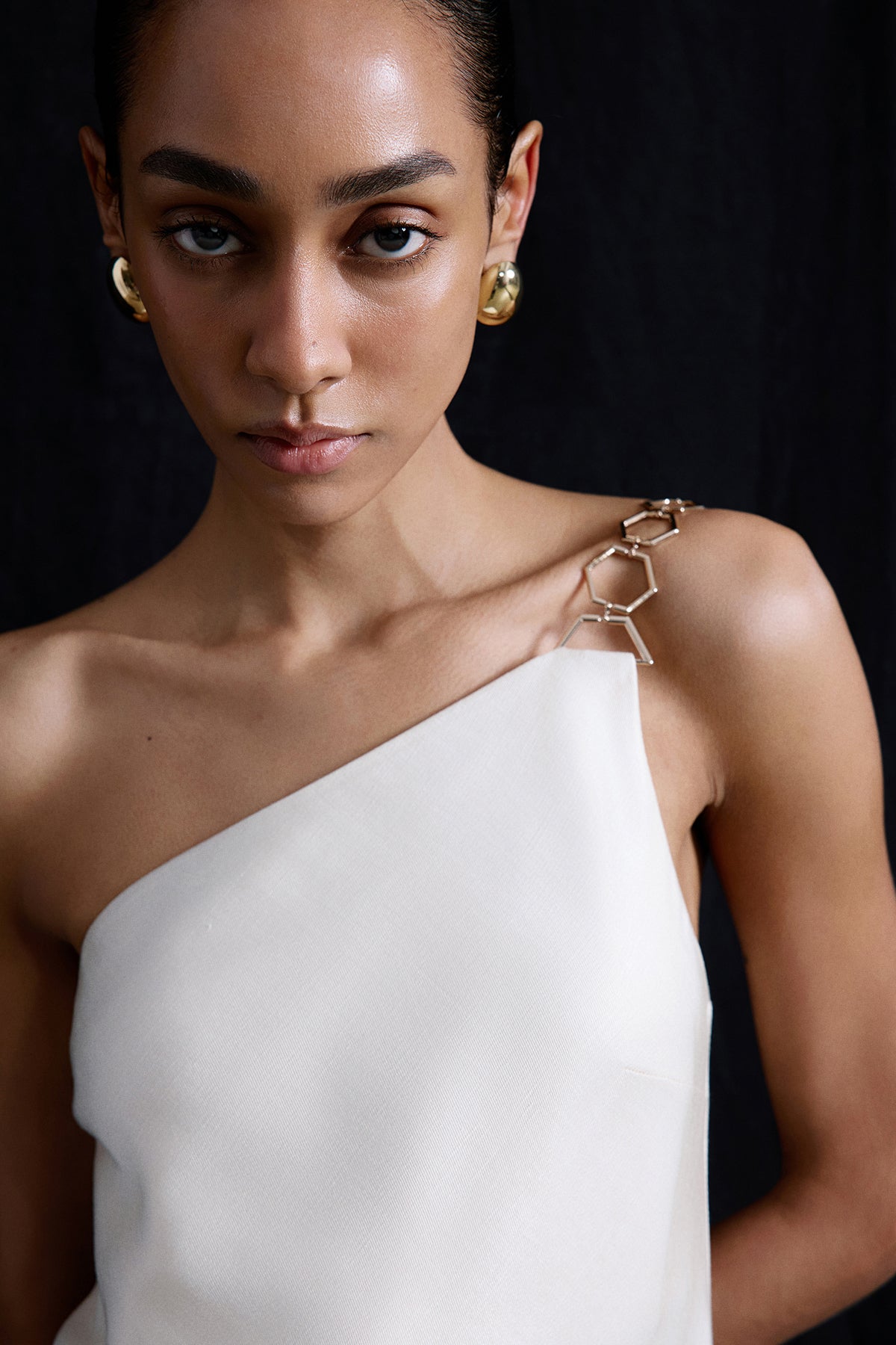 Gold Accessory Detailed Mini Dress