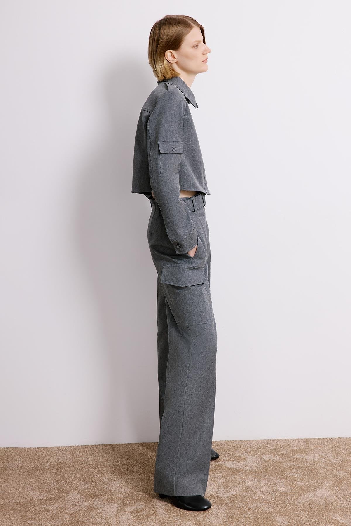 Denim Cargo Trousers
