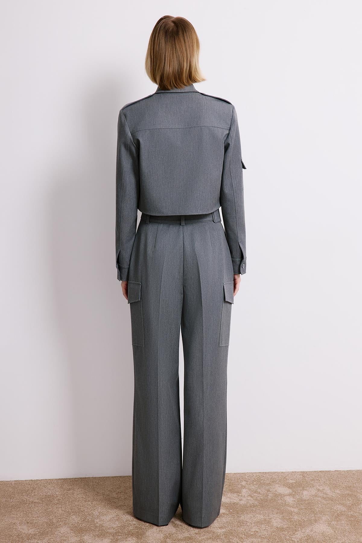 Denim Cargo Trousers