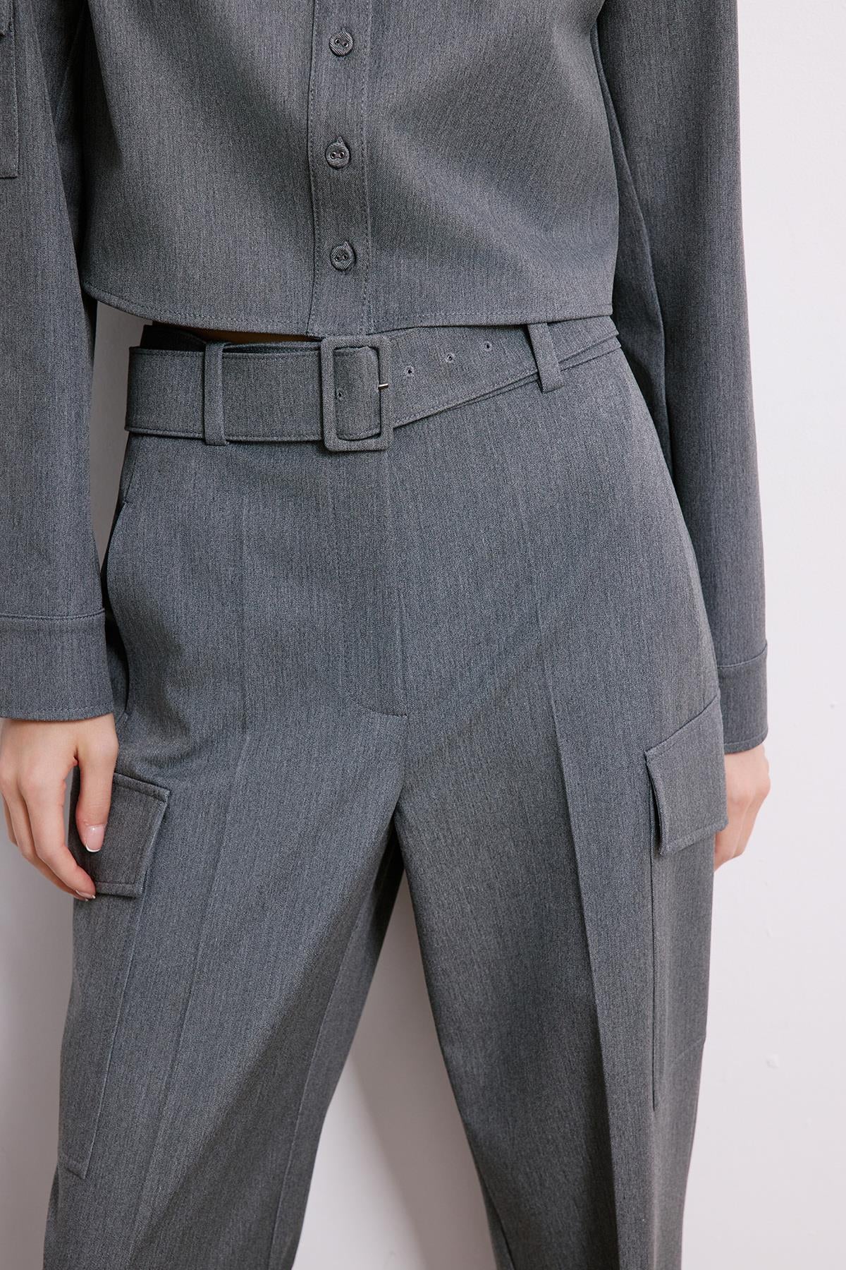 Denim Cargo Trousers