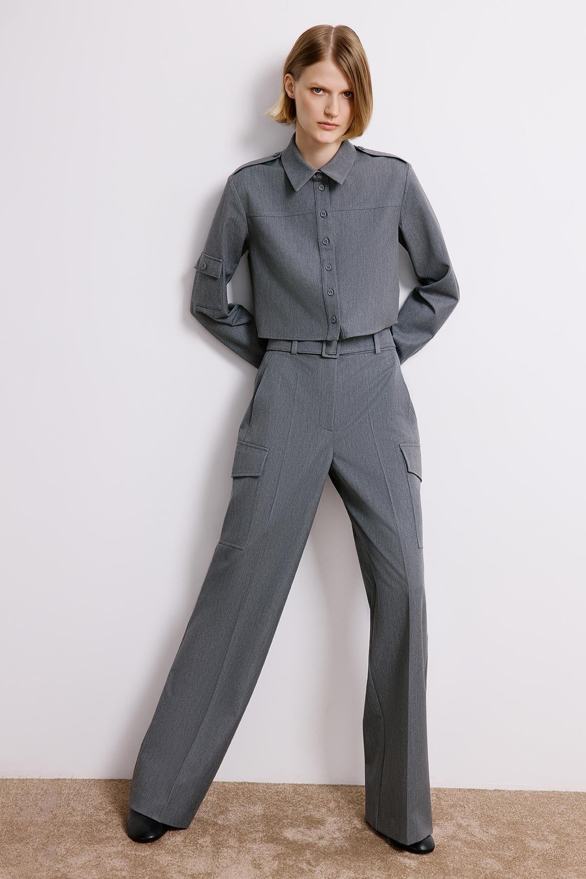 Denim Cargo Trousers