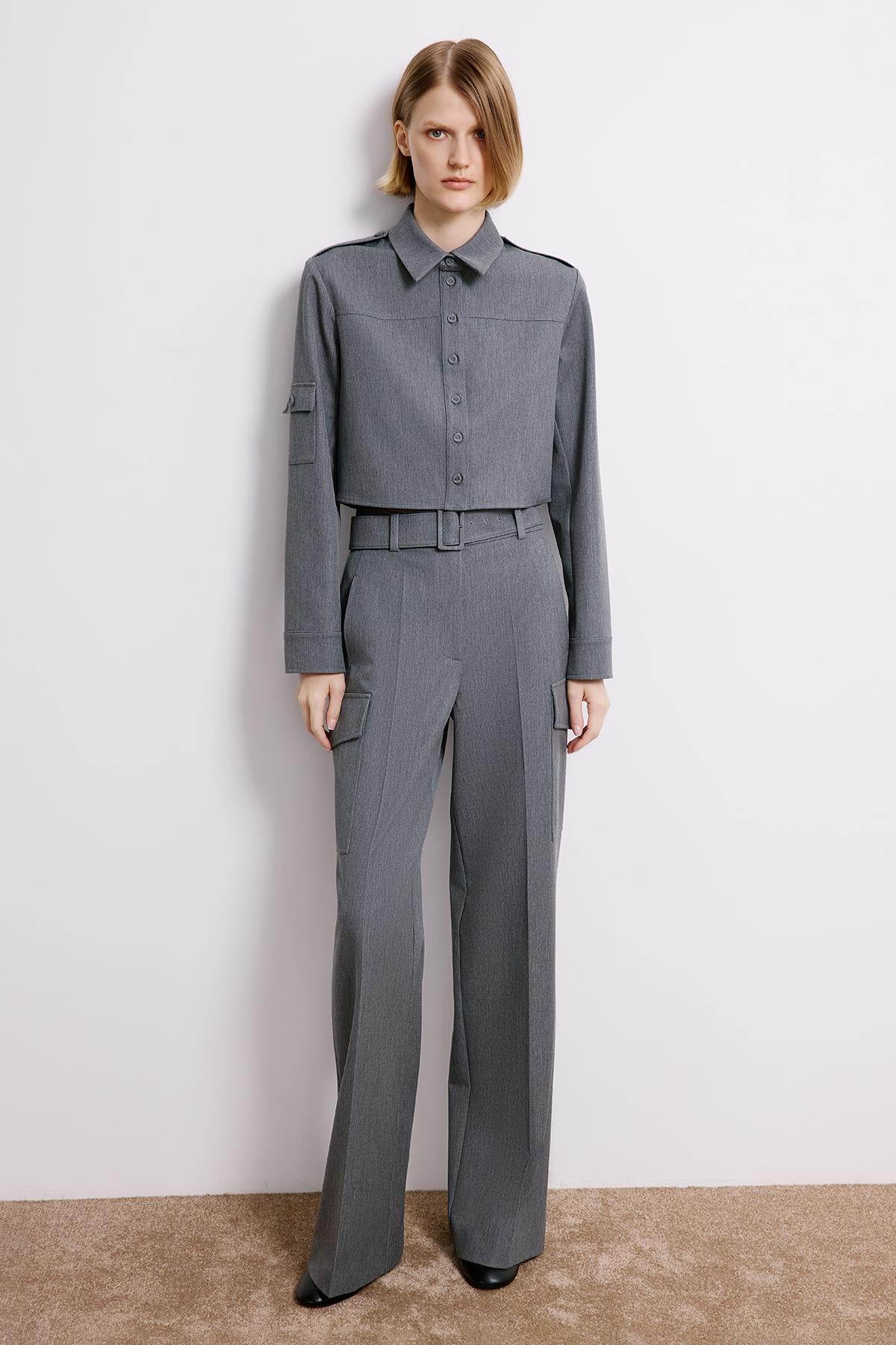 Denim Cargo Trousers