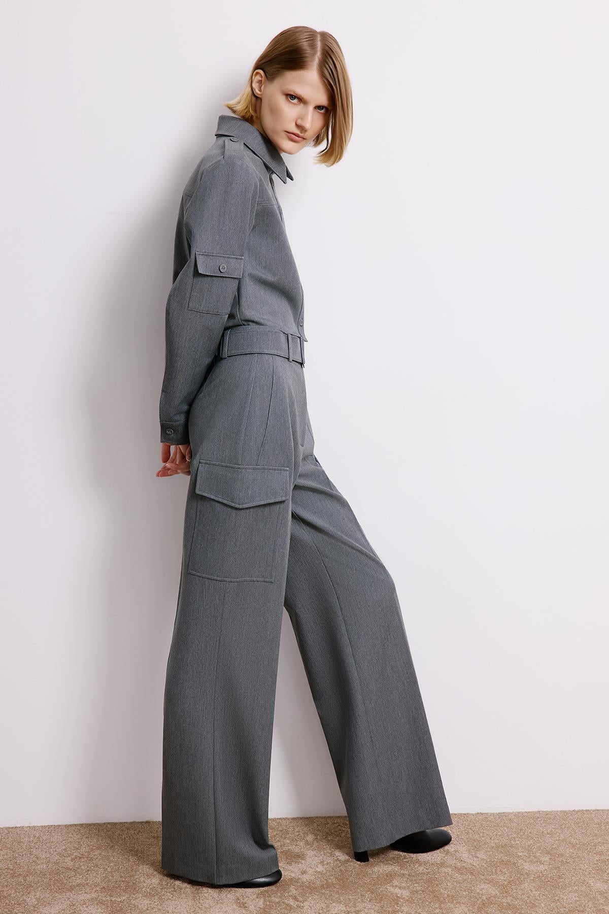 Denim Cargo Trousers