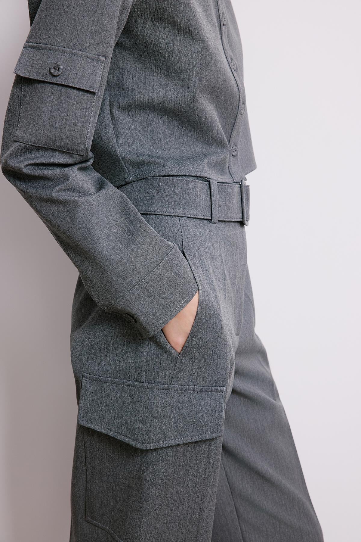 Denim Cargo Trousers