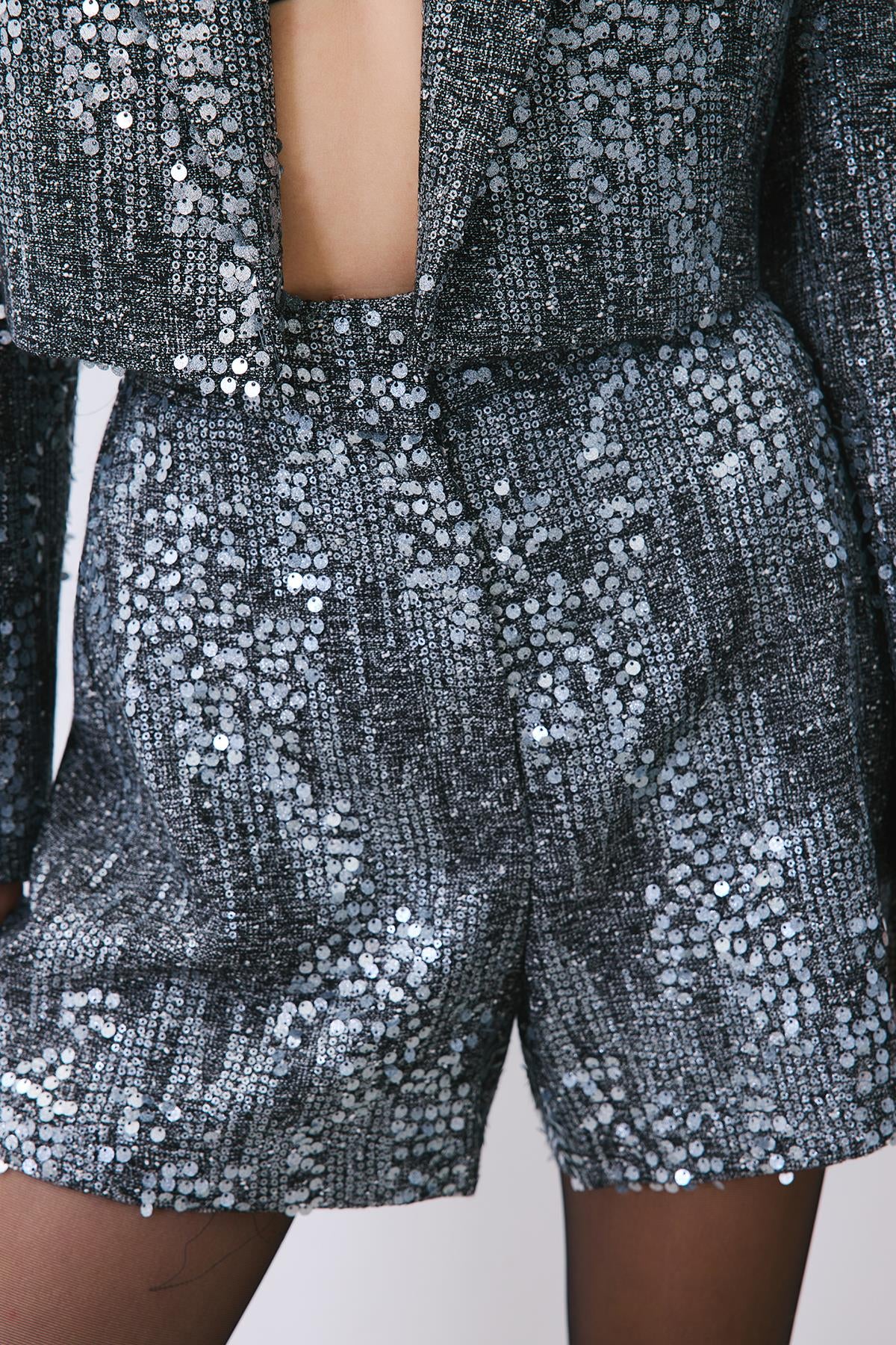 Sequin High Waist Shorts