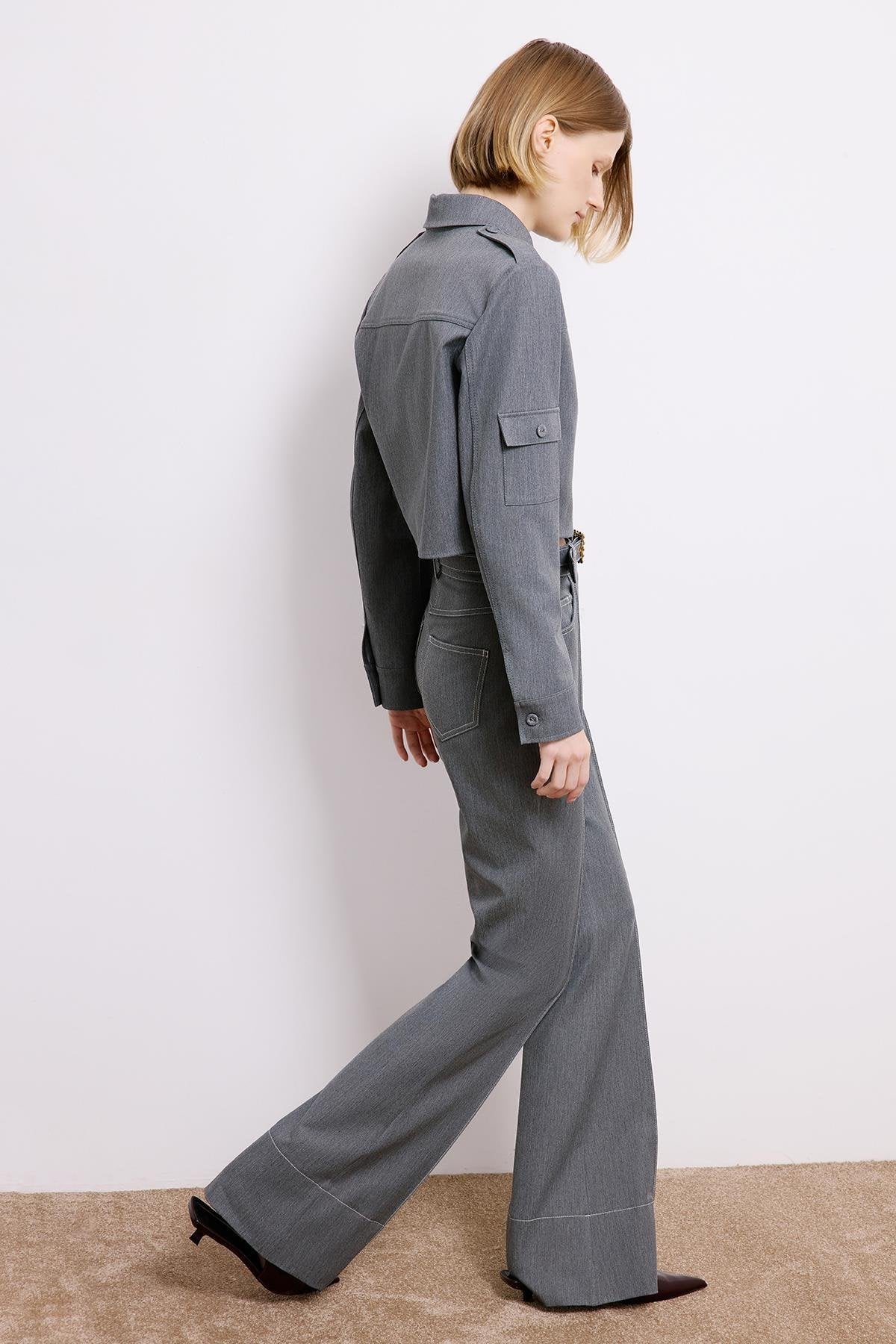 Trousers With Gold Belt