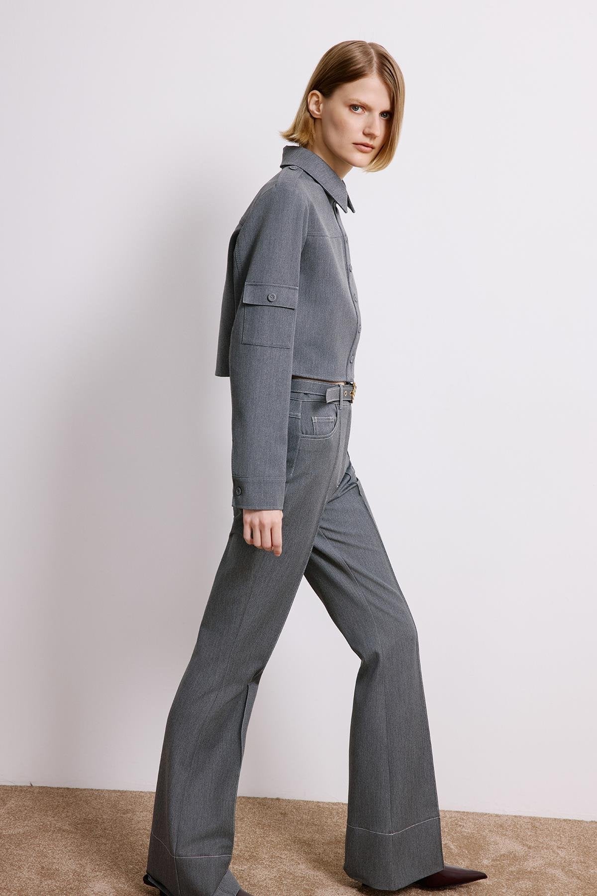 Trousers With Gold Belt