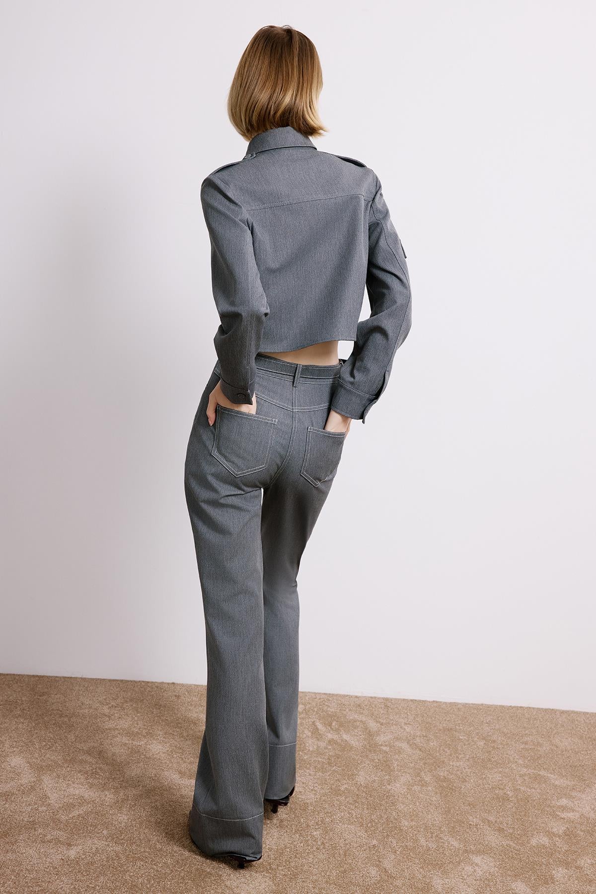 Trousers With Gold Belt