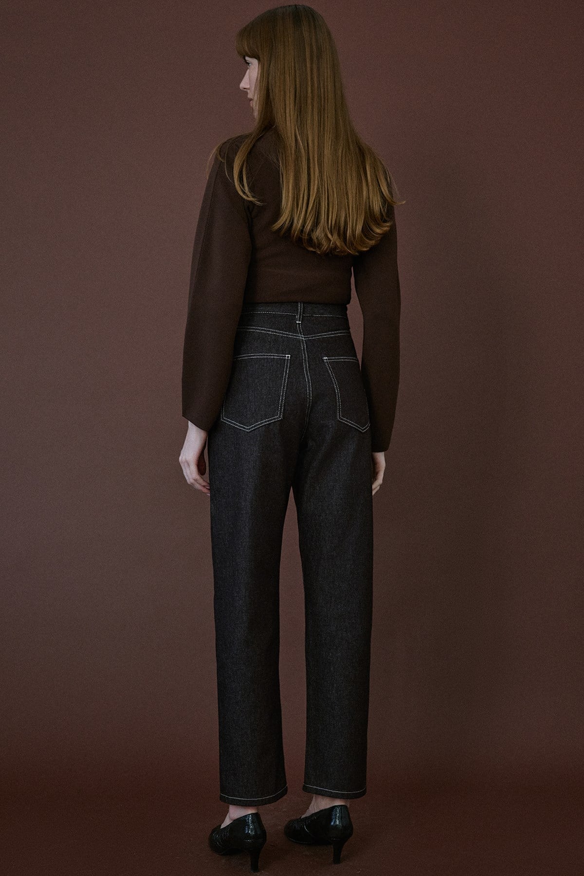 High Waist Barrel Fit Trousers