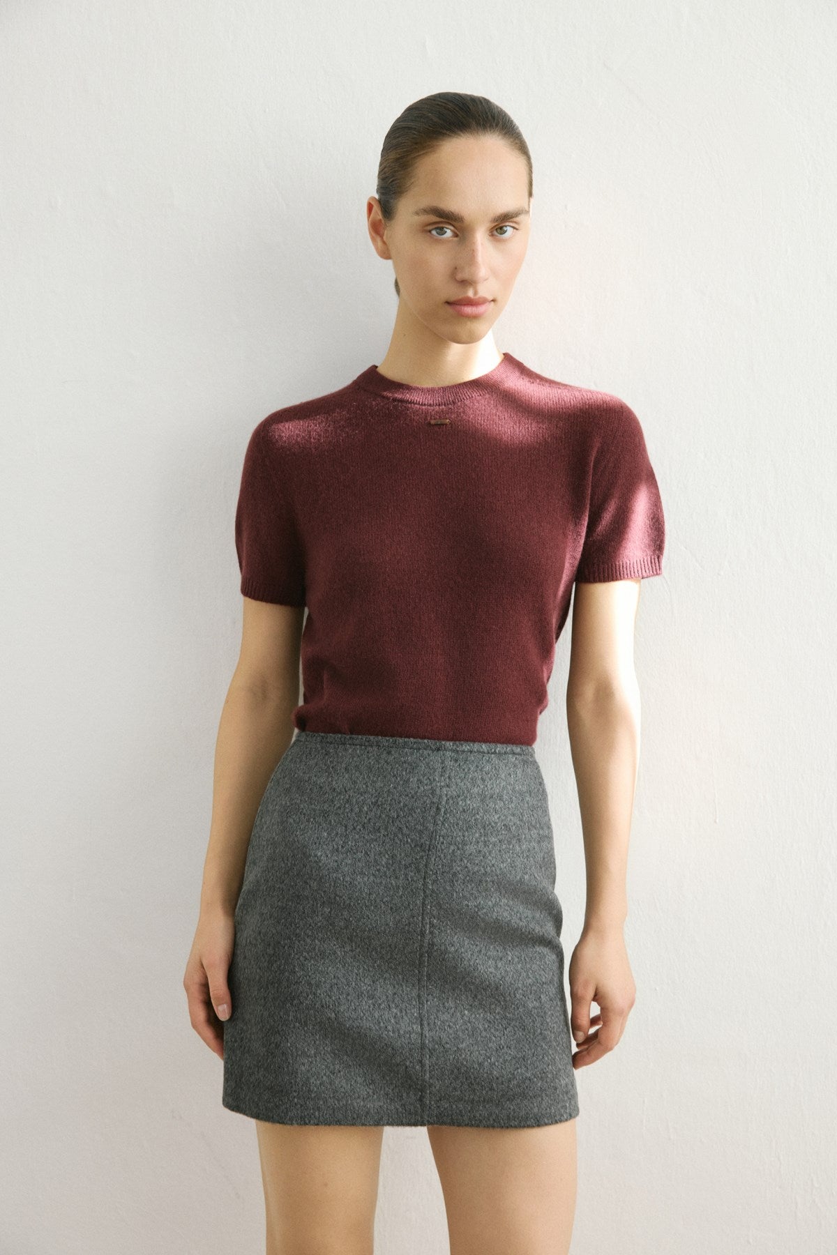 High Waist Cachet A Line Mini Skirt