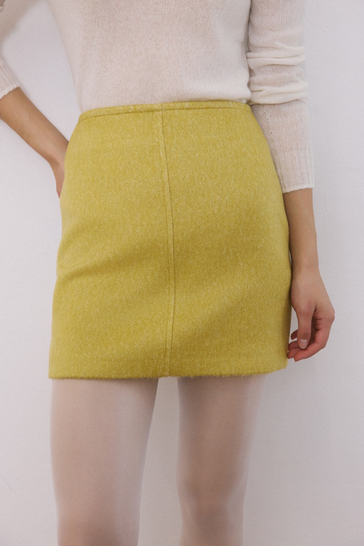 High Waist Cachet A Line Mini Skirt