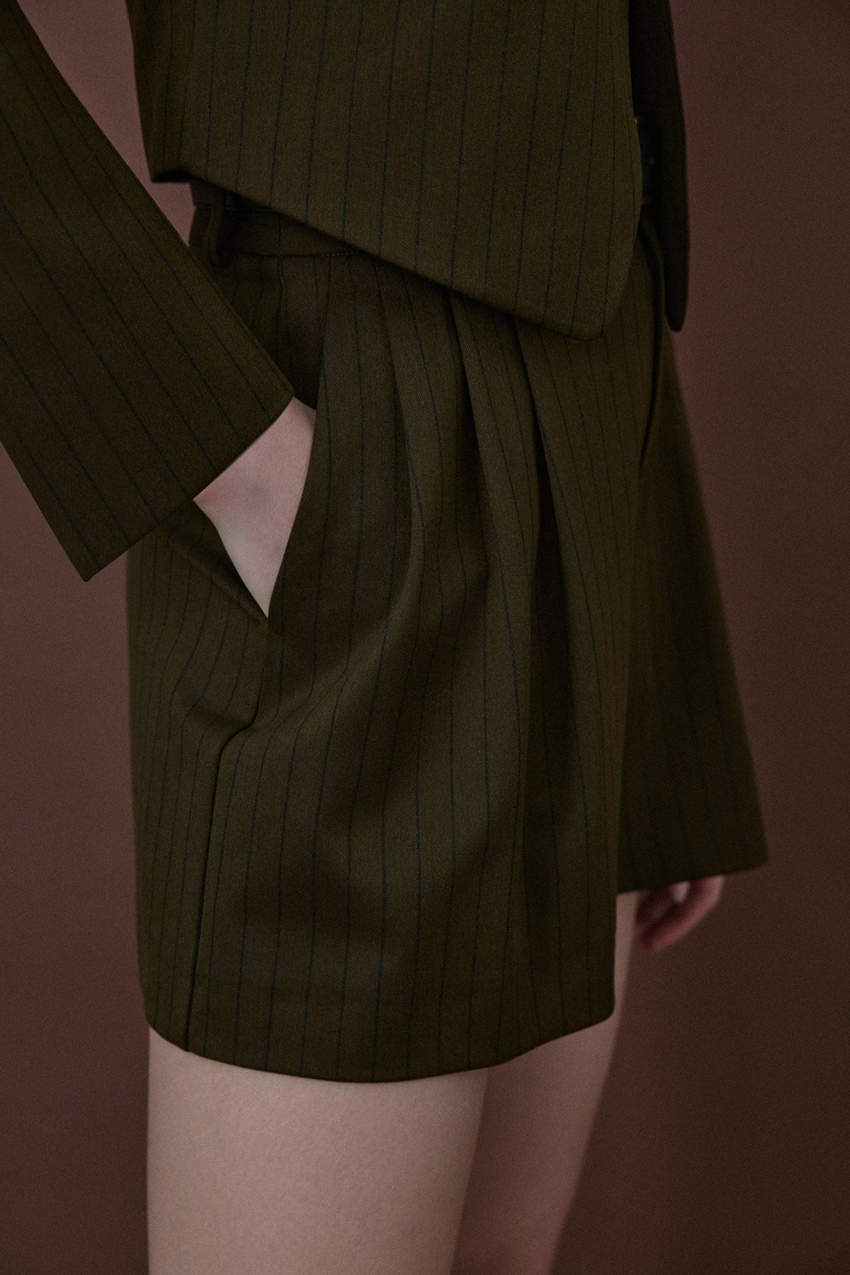 High Waist Striped Shorts