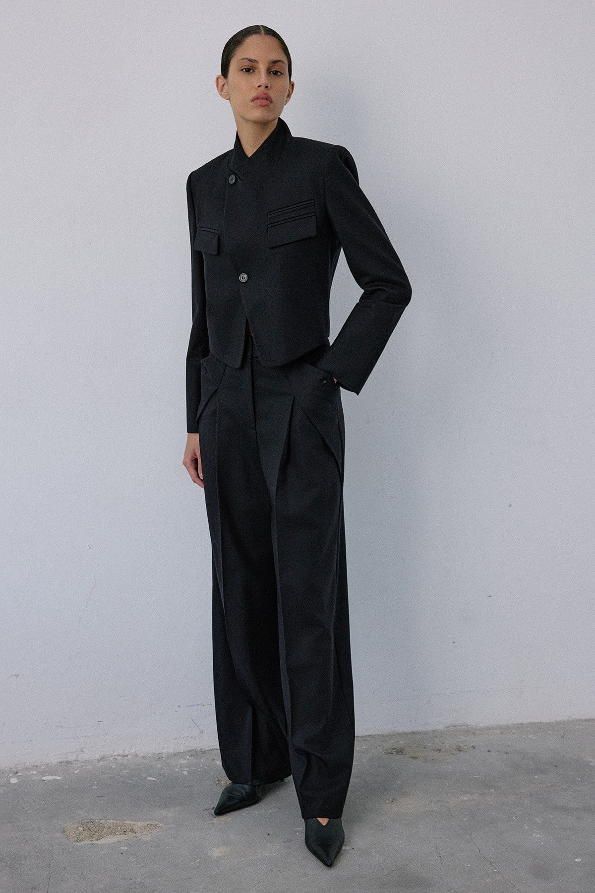 High Waist Wide Leg Trousers