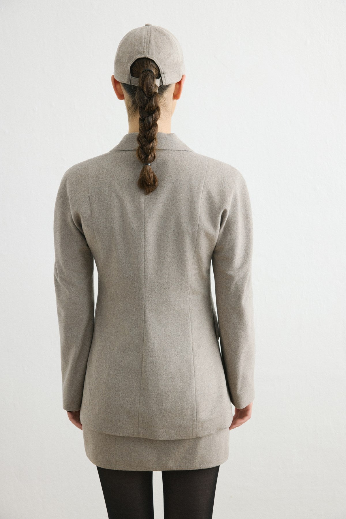 Lapel Collar Lined Long Sleeve Blazer Jacket