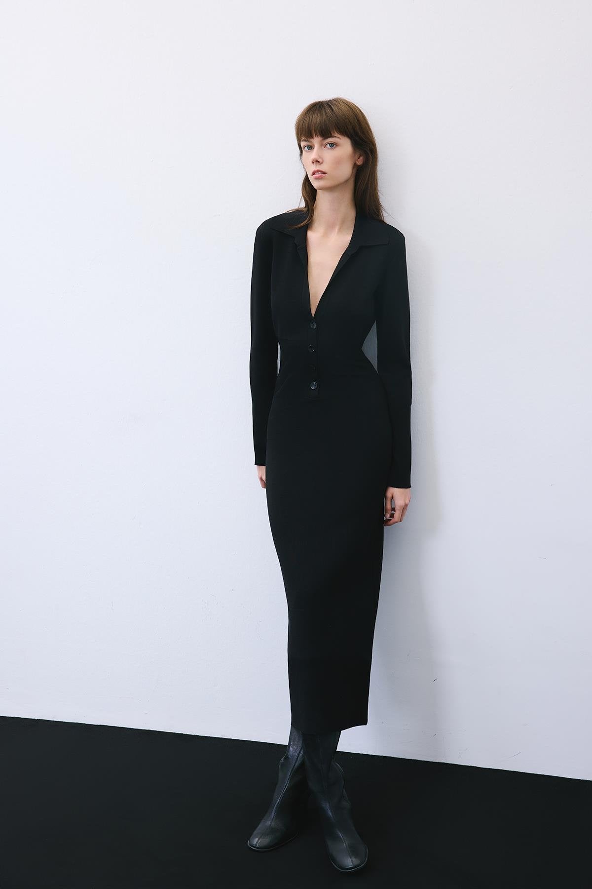 Long Knit Corset Dress