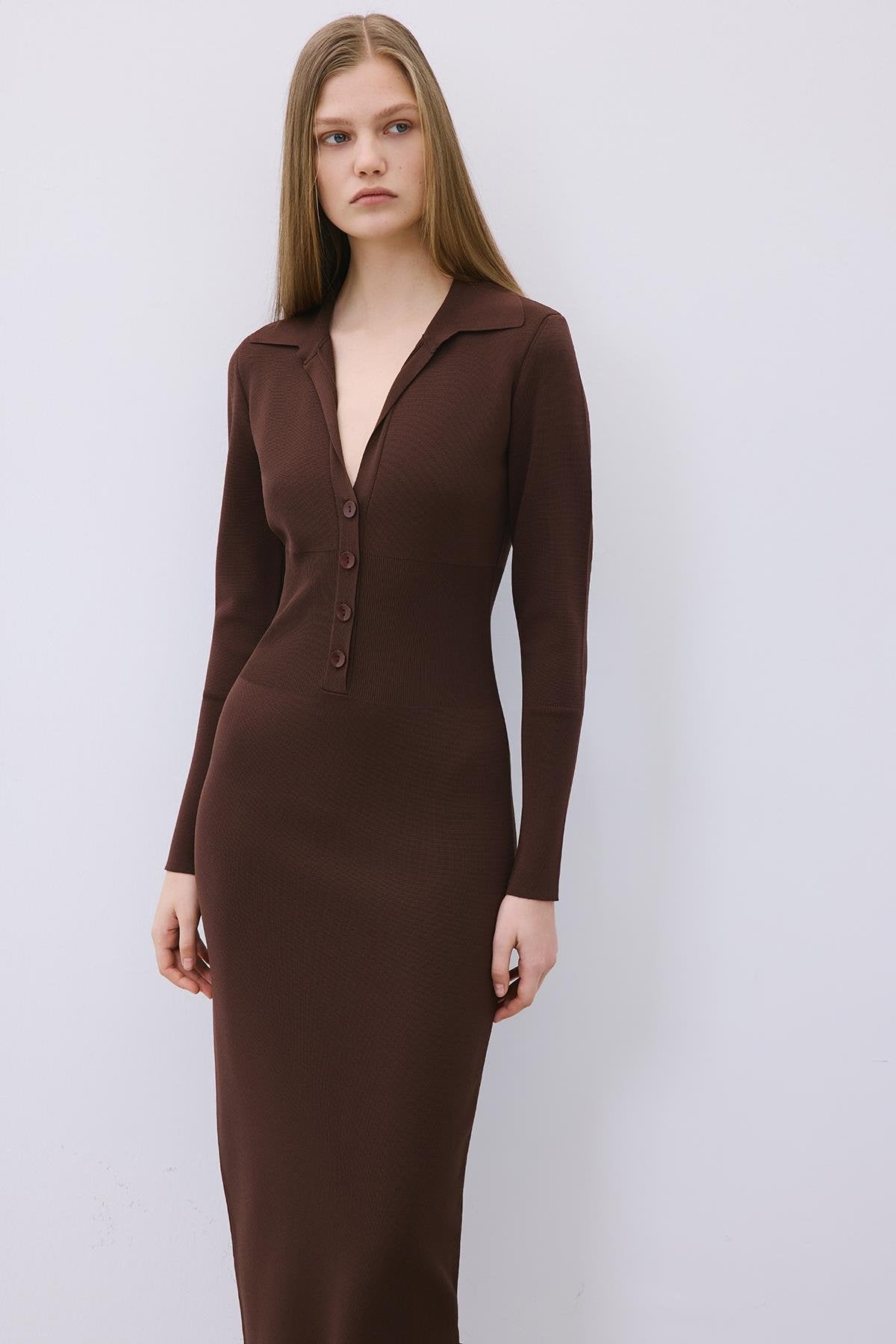 Long Knit Corset Dress