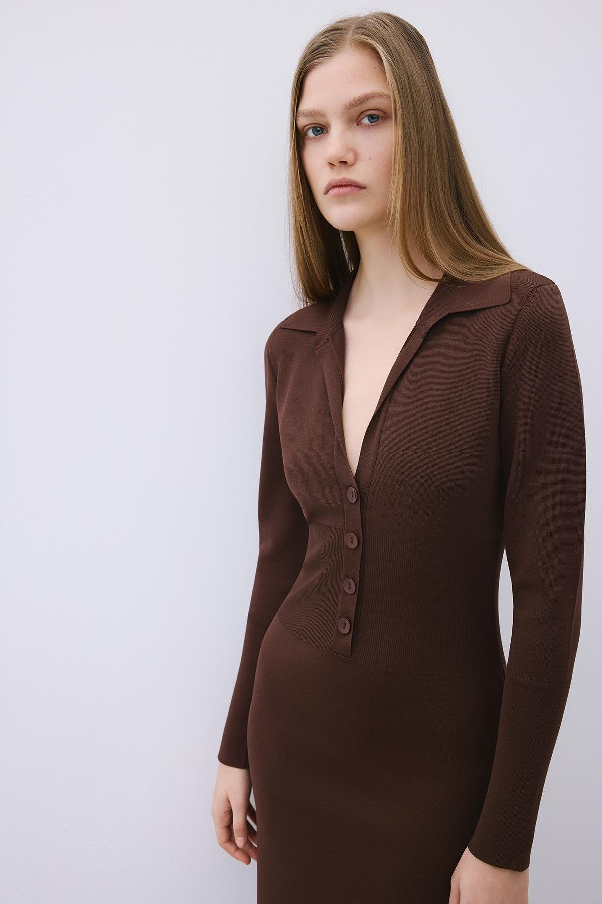 Long Knit Corset Dress