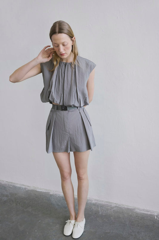 Metal Buckle Mini Shorts