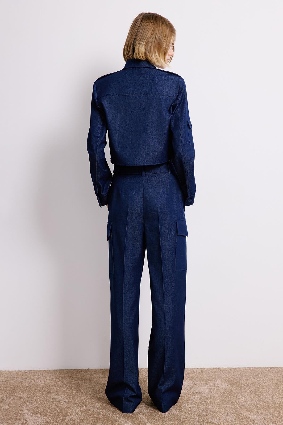 Denim Cargo Trousers