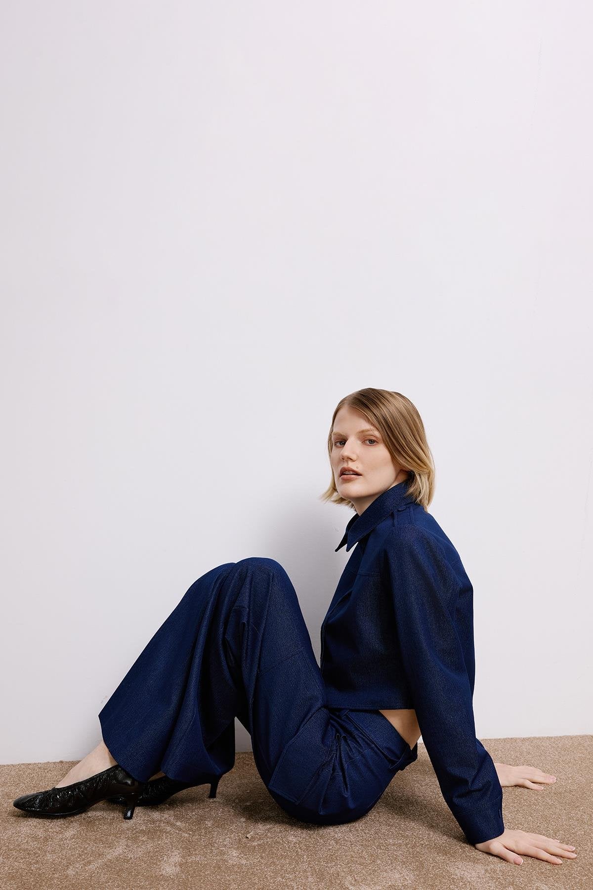 Denim Cargo Trousers