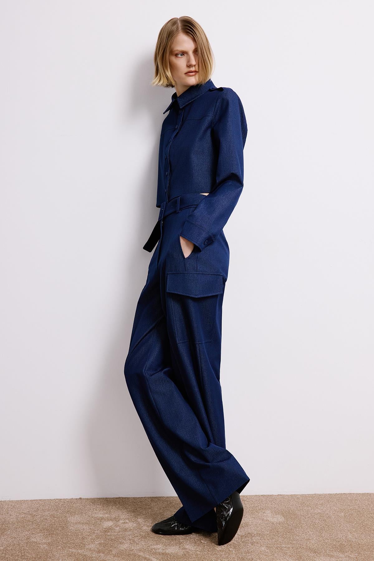 Denim Cargo Trousers