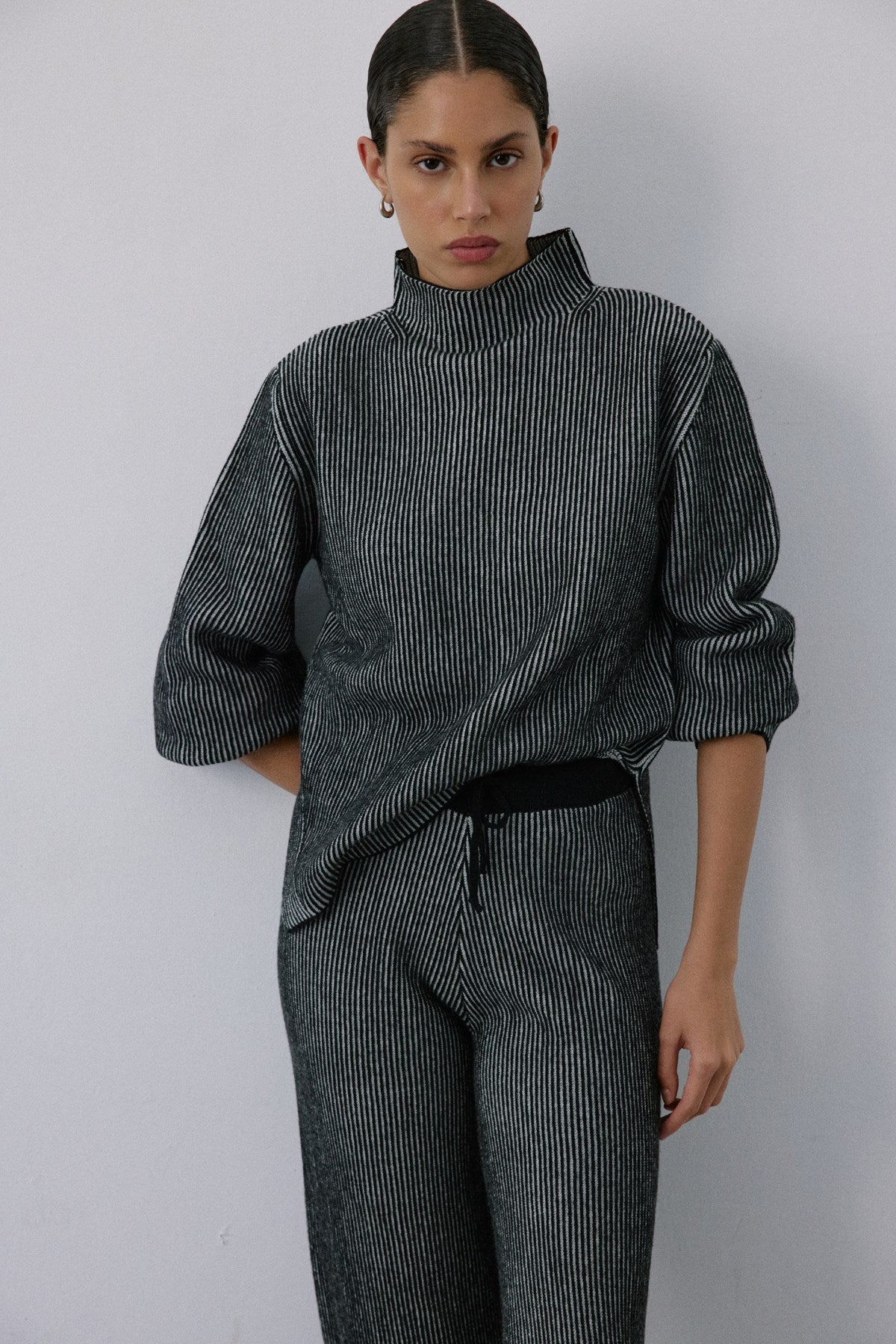 Off Shoulder Ribbed Knit Sweater