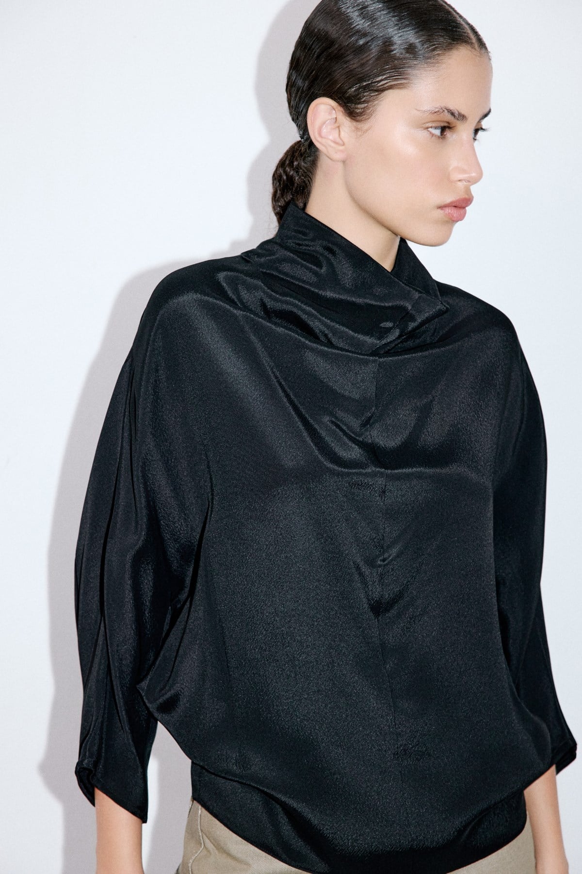 Satin Backless Blouse